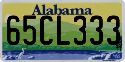 AL license plate 65CL333