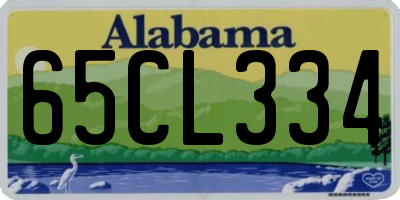 AL license plate 65CL334