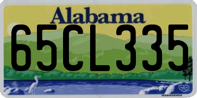 AL license plate 65CL335