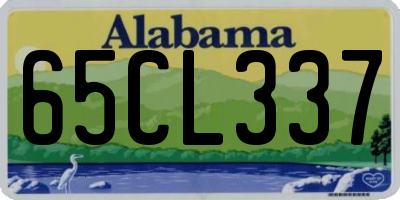 AL license plate 65CL337