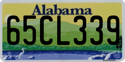 AL license plate 65CL339