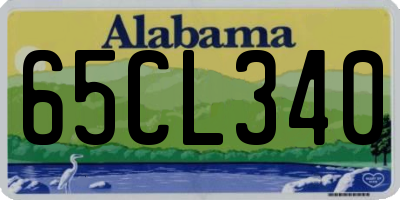AL license plate 65CL340