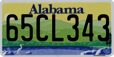 AL license plate 65CL343