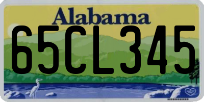 AL license plate 65CL345