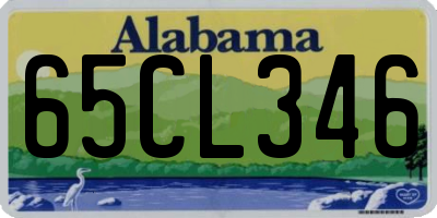 AL license plate 65CL346