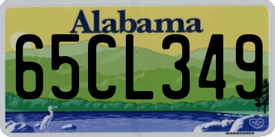 AL license plate 65CL349