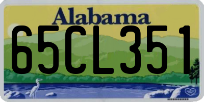 AL license plate 65CL351