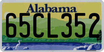 AL license plate 65CL352