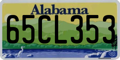 AL license plate 65CL353