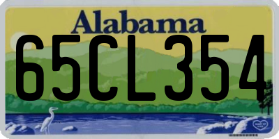 AL license plate 65CL354