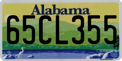 AL license plate 65CL355