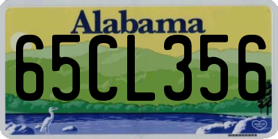 AL license plate 65CL356