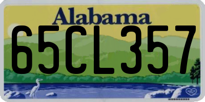 AL license plate 65CL357