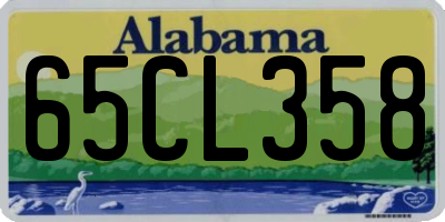 AL license plate 65CL358