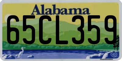 AL license plate 65CL359