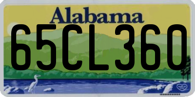 AL license plate 65CL360