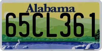AL license plate 65CL361
