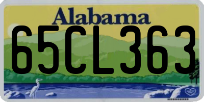 AL license plate 65CL363