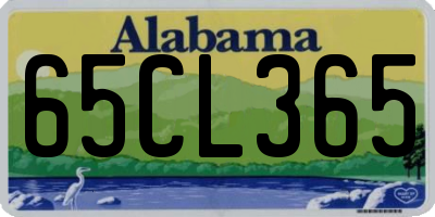 AL license plate 65CL365