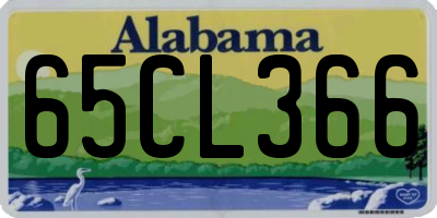 AL license plate 65CL366
