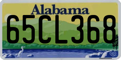 AL license plate 65CL368