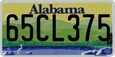 AL license plate 65CL375