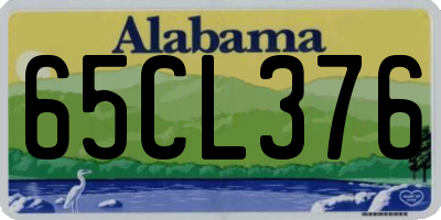 AL license plate 65CL376