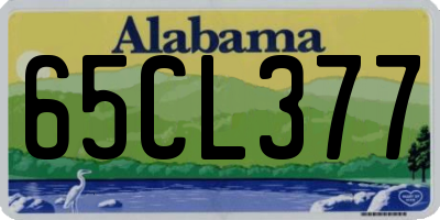 AL license plate 65CL377