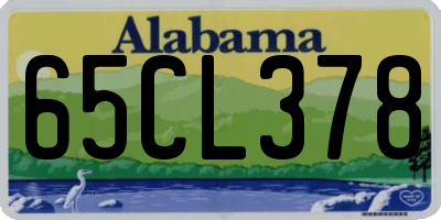 AL license plate 65CL378