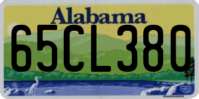 AL license plate 65CL380