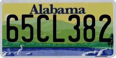 AL license plate 65CL382
