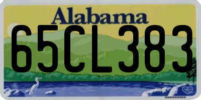 AL license plate 65CL383