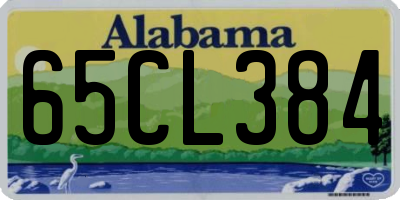 AL license plate 65CL384