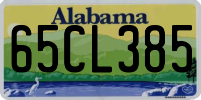 AL license plate 65CL385