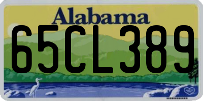 AL license plate 65CL389