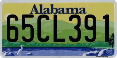 AL license plate 65CL391