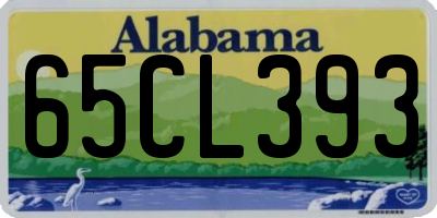 AL license plate 65CL393