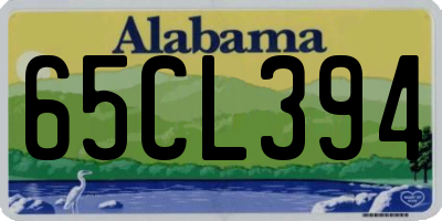AL license plate 65CL394