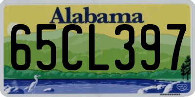 AL license plate 65CL397