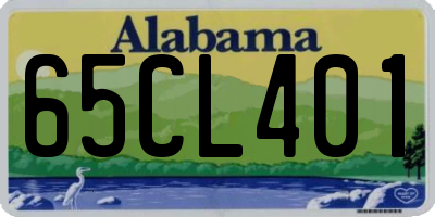 AL license plate 65CL401
