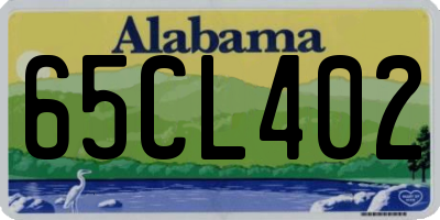 AL license plate 65CL402