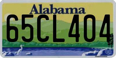 AL license plate 65CL404