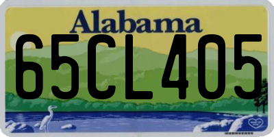 AL license plate 65CL405