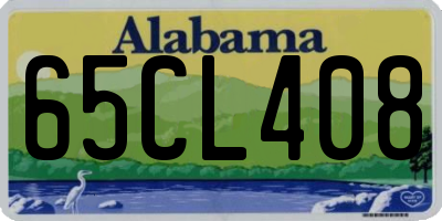 AL license plate 65CL408