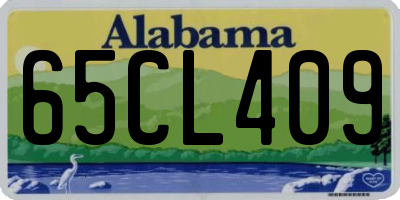 AL license plate 65CL409