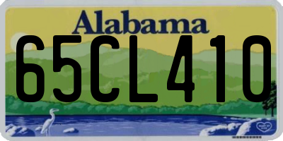 AL license plate 65CL410
