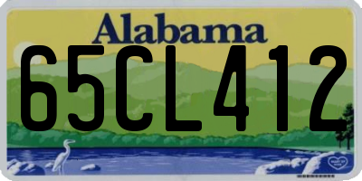 AL license plate 65CL412