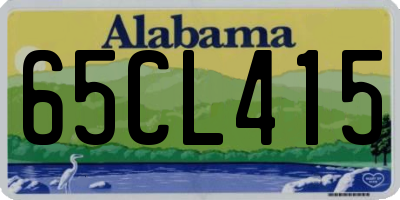 AL license plate 65CL415