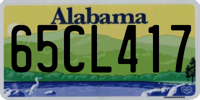 AL license plate 65CL417