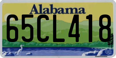 AL license plate 65CL418